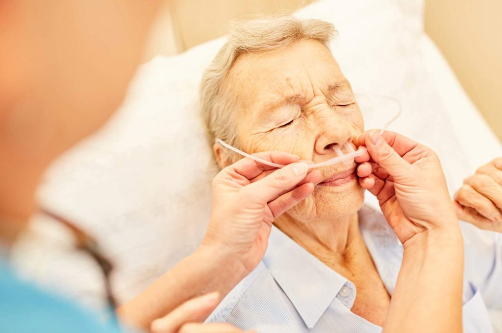 Paciente con oxigenoterapia